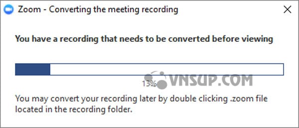 recording converting 1 Hướng dẫn ghi âm cục bộ phần mềm zoom meetings năm 2024