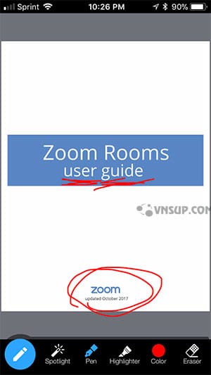 share screen anootation sample 1 Hướng dẫn cách chia sẻ màn hình phần mềm zoom trên Android và iOS