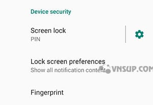 security settings section 1 Sử dụng xác thực vân tay Android - Cho phép đăng nhập vào zoom nhanh chóng