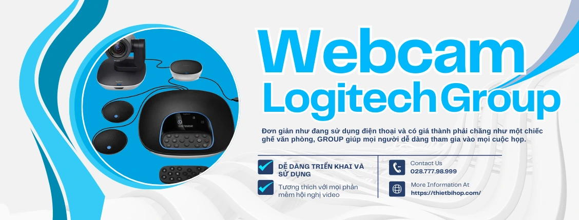 Webcam hội nghị Logitech Group dành cho phòng họp vừa và lớn
