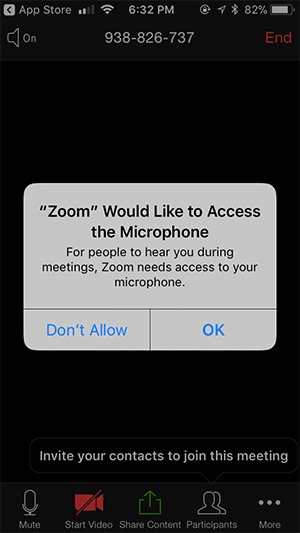 allow zoom access permission for mic 9 Hướng dẫn kiểm tra video trước khi thực hiện cuộc họp zoom