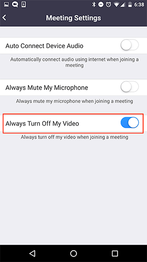 meeting settings always turn off my video 2 Video hoặc micrô tắt bởi người tham dự