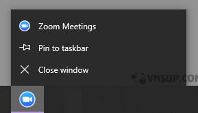 right click taskbar 1 Hướng dẫn thoát ứng dụng zoom trên Windows