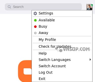 settings button under profile pic 1 Hướng dẫn thay đổi ngôn ngữ trên ứng dụng Zoom Meetings năm 2024