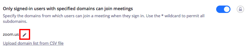 Pencil Icon Hạn chế quyền truy cập để tham gia một cuộc họp