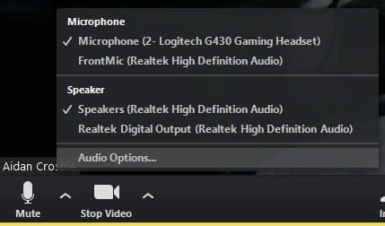 audio options 9 Hướng dẫn sử dụng cuộc gọi điện thoại