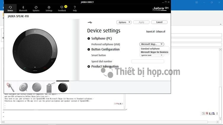 h2 2 Cách chuyển đổi Jabra Speak giữa UC và MS