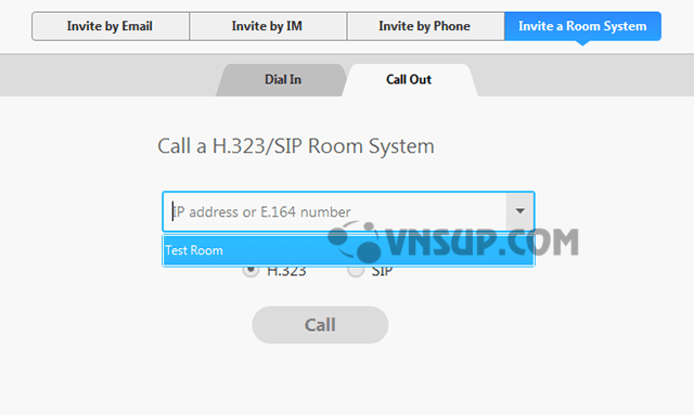 invite room system call h323 sip H.323/SIP Room Connector Call-out