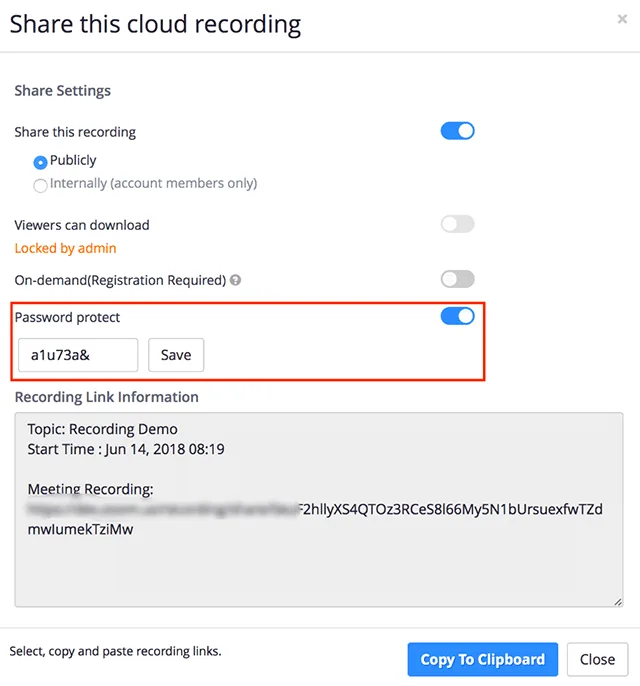 Ghi âm trên Cloud 16 share this cloud recording password protect Ghi âm trên Cloud