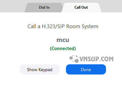 show keypad during h323 call out H.323/SIP Room Connector Call-out