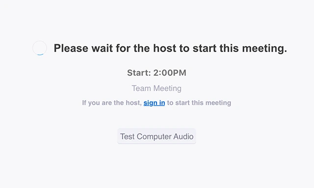 Cách cho phép người khác tham gia cuộc họp trên Zoom trước Host 1 wait for host to start meeting Cách cho phép người khác tham gia cuộc họp trên Zoom trước Host
