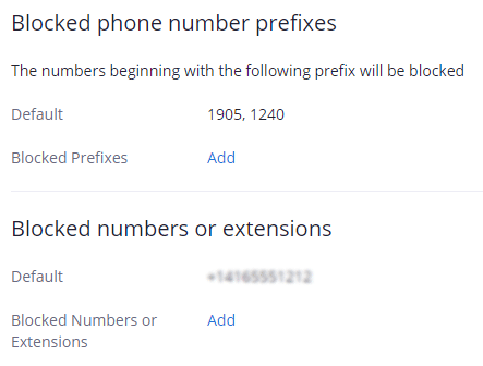 blocked phone numbers and prefixes settings Quản lý danh sách bị chặn năm 2024