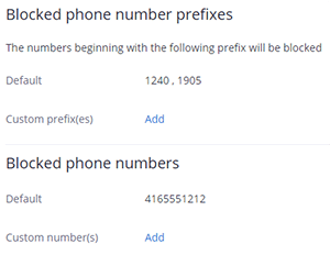 blocked phone numbers prefixes user Thay đổi cài đặt Zoom Phone