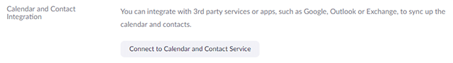 connect to calendar and contact service button Desktop Client Calendar and Contacts Integration năm 2024