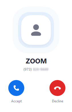 incoming voice call notification 2 Thực hiện và nhận cuộc gọi bằng Zoom Phone năm 2024