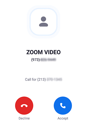 incoming voice call notification with call for 1 Thực hiện và nhận cuộc gọi bằng Zoom Phone năm 2024
