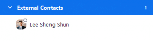 accepted contact request in contacts list Quản lý danh bạ