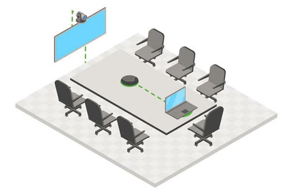 medium sized meeting room1 Giải pháp thiết bị hội nghị truyền hình cho bất kỳ phòng họp