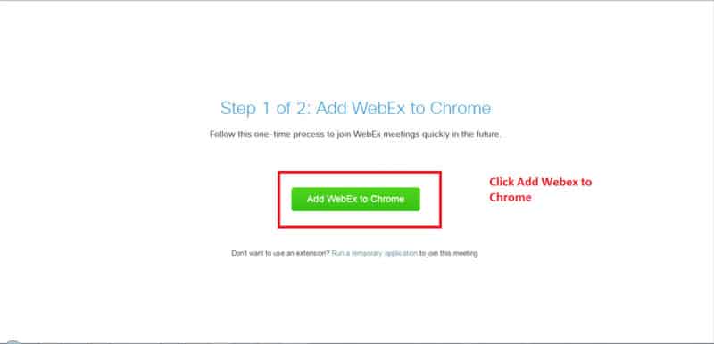 Cài đặt Addon WebEx trên Chrome