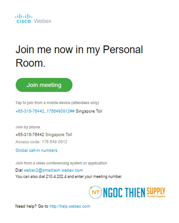 Hướng dẫn sử dụng cho người tham dự Webex