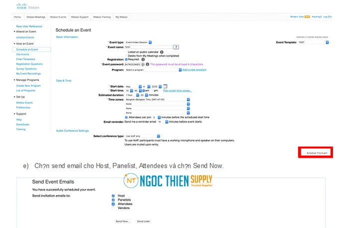 hướng dẫn cách sử dụng webex-event