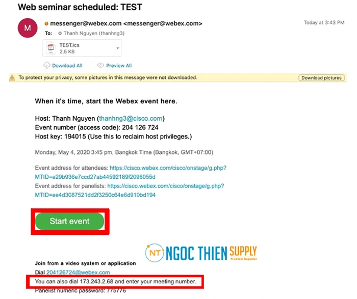 hướng dẫn chi tiết cài đặt và sử dụng webex-event
