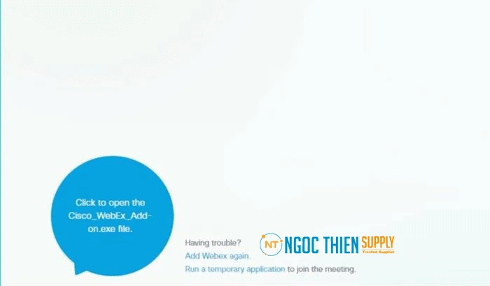 Hệ thống sẽ cho phép download một ứng dụng Cisco Webex Application
