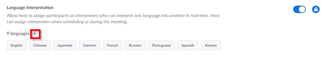 Cách cài đặt tính năng phiên dịch - Language Interpretation