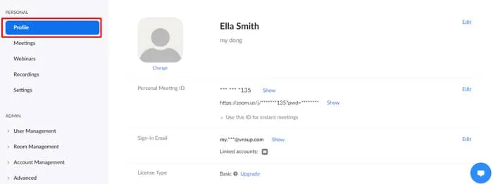 Cách sử dụng Zoom Meeting cho người mới bắt đầu 2021 6 cập nhật hồ sơ Zoom Meeting