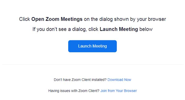 Nếu bạn chưa cài đặt ứng dụng Zoom Meeting trên máy tính của mình, hãy bấm Download Now để tải xuống, cài đặt, sau đó khởi chạy Zoom