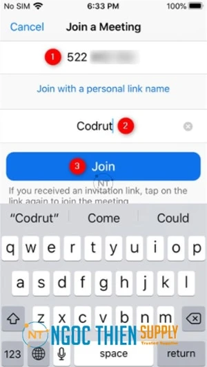 hướng dẫn Cách vào lớp học Zoom bằng điện thoại iOS