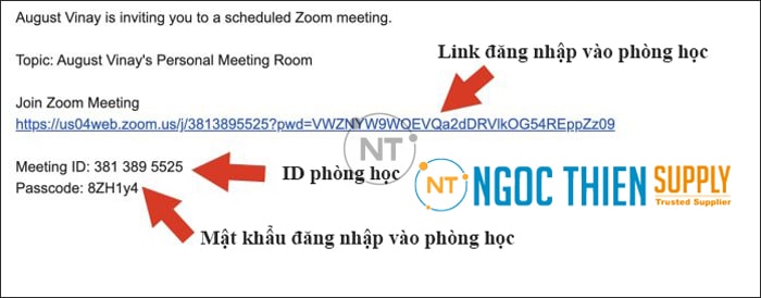 Cách nhận ID và mật khẩu phòng học trên Zoom Meeting
