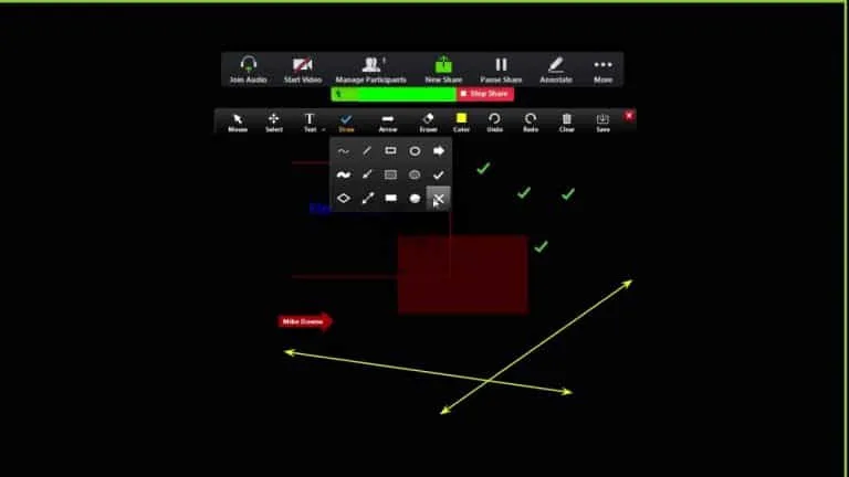 Cách sử dụng công cụ chú thích của màn hình chia sẻ zoom trên máy tính