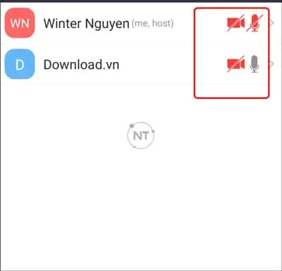 Cách bắt đầu cuộc họp trên Zoom Meeting bằng điện thoại Android 20 năm 2025 Tắt mic và camera của người tham gia phòng họp zoom