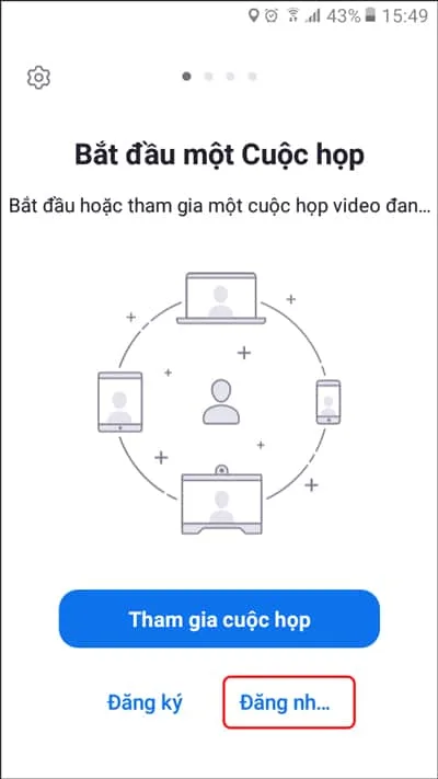 Đăng nhập vào Zoom từ điện thoại