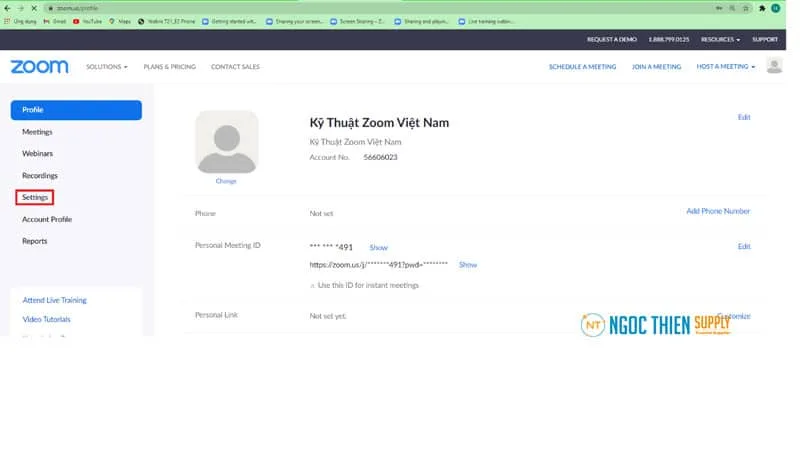 Hotline kỹ thuật zoom