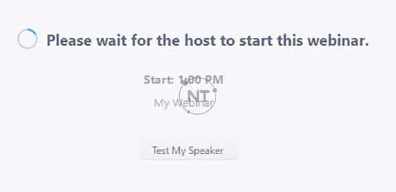 Đợi chủ phòng (host) bắt đầu cuộc họp/hội thảo trên Webinar