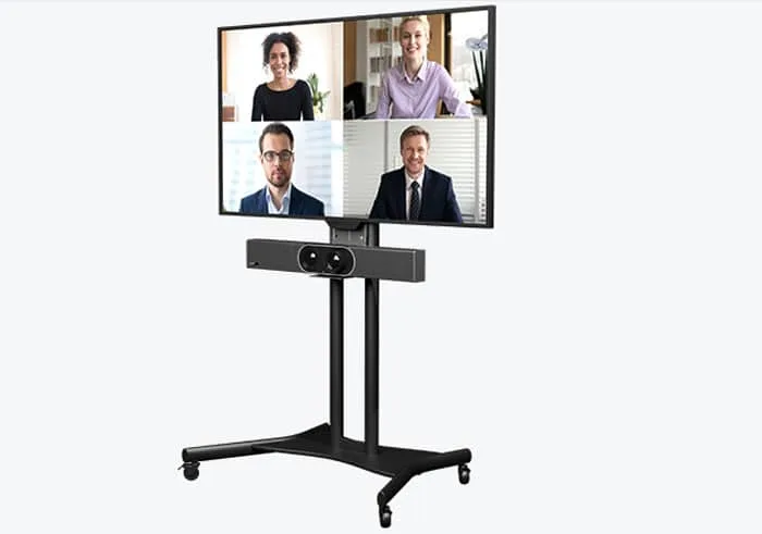 Yealink MeetingBar A30 có thiết kế tích hợp tất cả trong một: kết hợp camera, micrô, loa, Wi-Fi và Bluetooth trên cùng một thiết bị