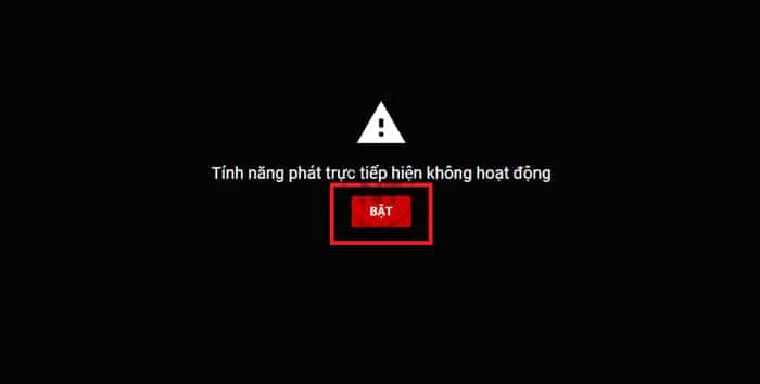 The user is blocked from live streaming