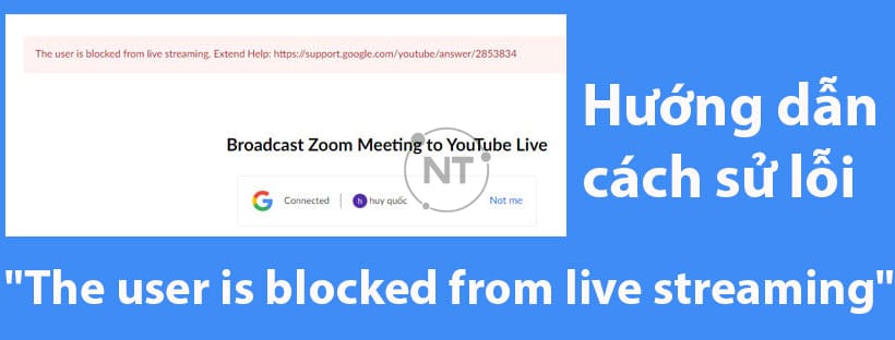 Hướng dẫn sửa lỗi "The user is blocked from live streaming" trên Zoom