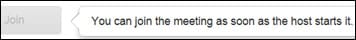 Lỗi: Không thể tham gia cuộc họp Webex vì cuộc họp chưa được bắt đầu