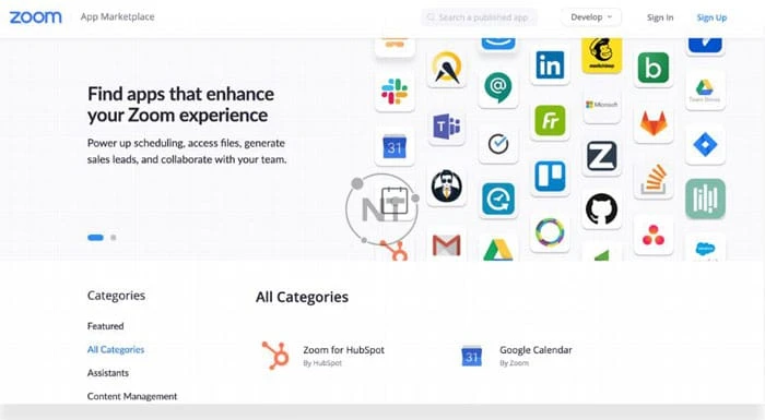 Tính năng Integration (Tích hợp) cho phép kết nối Zoom