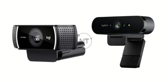 So với Logitech C922 (trái), Brio trông bóng bẩy và hiện đại hơn.