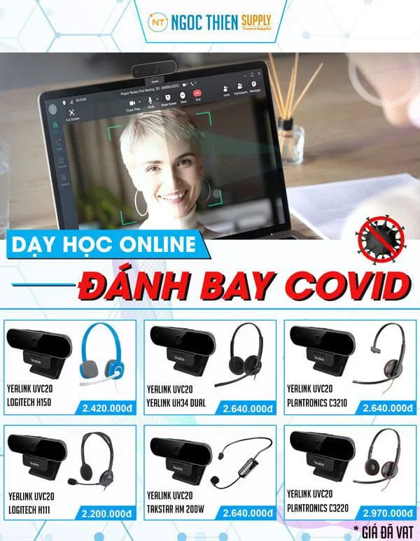 Combo thiết bị dạy học online cho giáo viên (kèm giá đã VAT)