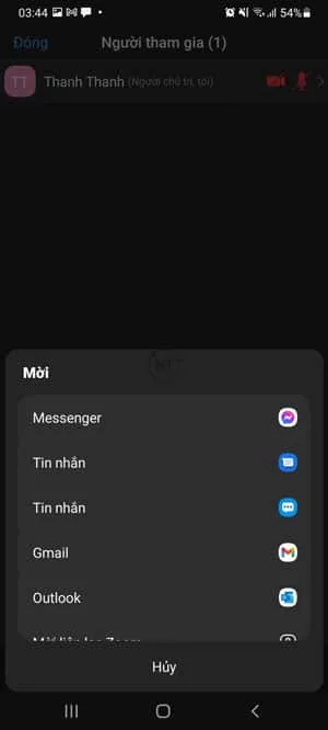 Cách gửi link Zoom cho người khác