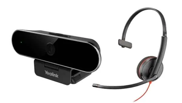 Combo Webcam Yealink UVC20 + tai nghe Plantronics C3210