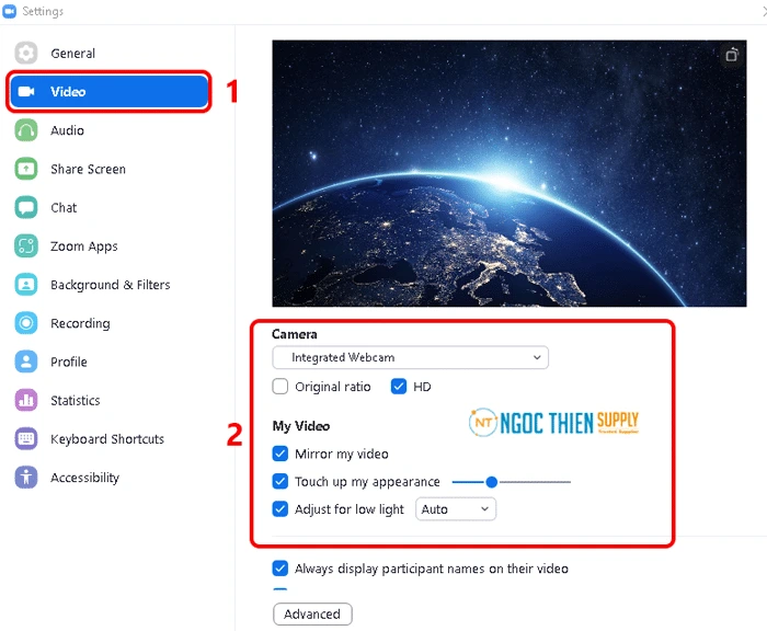 Cách giúp bạn trông đẹp hơn khi mở camera trên Zoom
