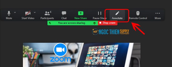 cách vẽ lên màn hình Zoom trên máy tính