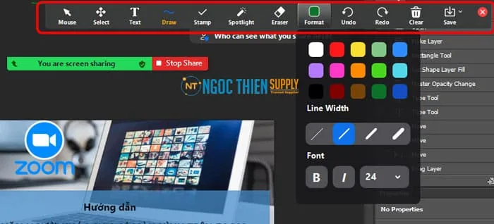 cách vẽ lên màn hình Zoom trên máy tính