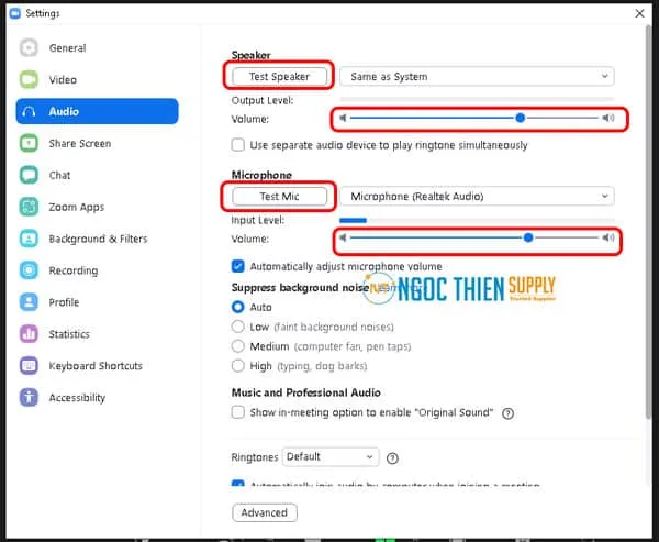 Cách tăng hoặc giảm âm lượng trên Zoom